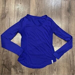 Under Armour Athlete Pullover Thumb Holes Zipper Pocket Purple Mesh Reflective S